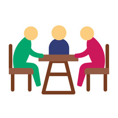 Meeting Vector Design Icon Style