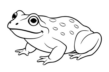 toad line art silhouette vector illustration