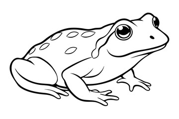 toad line art silhouette vector illustration