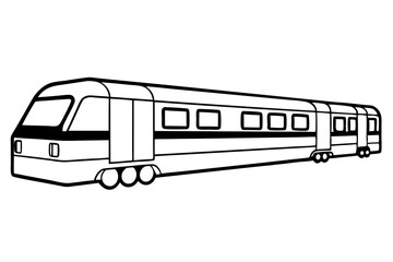 train line art silhouette vector illustration