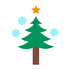 Christmas Tree Vector Design Icon Style