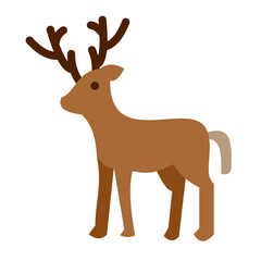 Snowy Deer Vector Design Icon Style