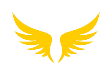 Golden Wings Logo | Elegant Angel Wings Symbol, Vector PNG, and Tattoo Design