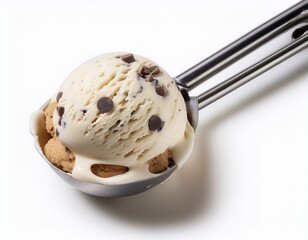 Fototapeta premium Helado de crema & cookies, sobre fondo blanco