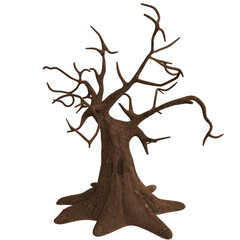 Dead tree in a dark background