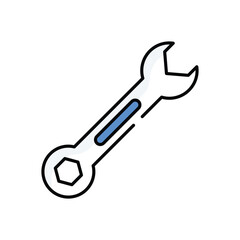 Wrench  vector icon stock illustration
