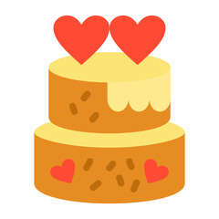 Wedding Cake Vector Design Icon Style