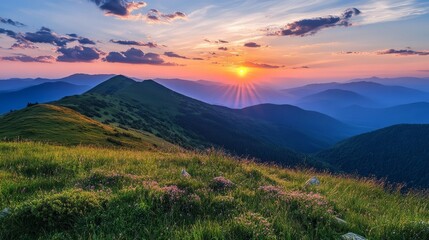 Generic Vibrant Mountain Scene High Landscape Resolution