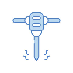 Jack Hammer vector icon stock illustration
