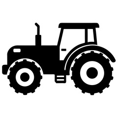 Obraz premium Red tractor on a white background isolated with farm and agricultural equipment
