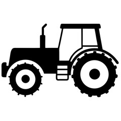 Obraz premium Red tractor on a white background isolated with farm and agricultural equipment