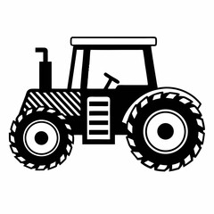 Obraz premium Red tractor on a white background isolated with farm and agricultural equipment