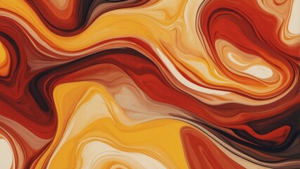 Fototapeta premium Swirling warm colored abstract art with fluid and flowing movements