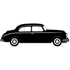 Obraz premium Vintage American car illustration isolated on white background
