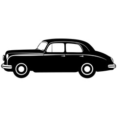 Obraz premium Vintage American car illustration isolated on white background