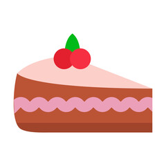 Cake Slice Vector Design Icon Style