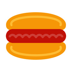 Hot Dog Vector Design Icon Style