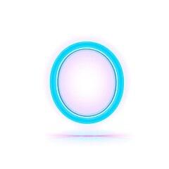 Obraz premium A Glowing Glowing Circular Blue Ring on a White Background