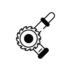 Disc Cutter vector icon stock illustration