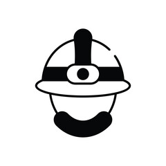 Helmet vector icon stock illustration