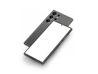 High quality realistic 3d render smartphone ui ux screen mockup with transparent PNG