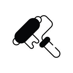 Paint roller vector icon stock illustration