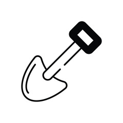 Shovel vector icon stock illustration