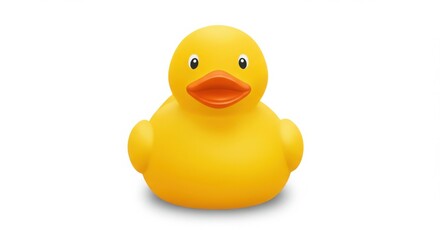 Yellow Rubber Duck Bath Toy - Cute Plastic Duckling for Kids