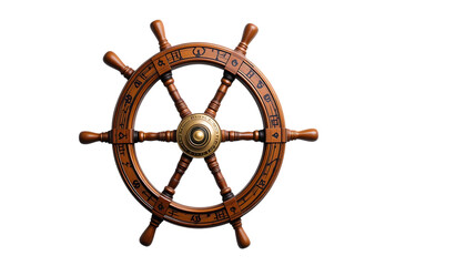steering wheel of a ship