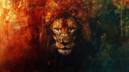 Lion for graphic work. Lion abstract art background.Animal backdrop wallpaper