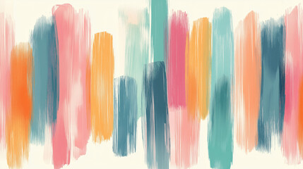 Seamless pattern of pastel abstract brush strokes, soft artistic background