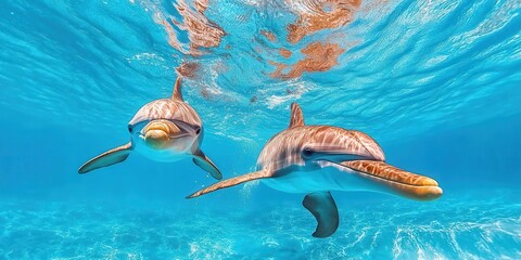 Graceful Dolphins in Motion Banner