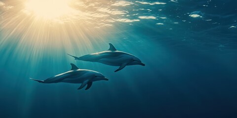 Graceful Dolphins in Motion Banner