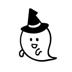 シンプルなオバケのイラスト素材