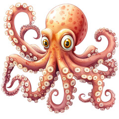 Close-up view of an octopus featuring a prominent eye and textured skin in a marine environment