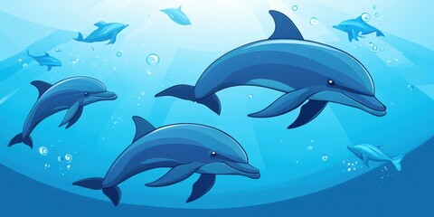 Graceful Dolphins in Motion Banner