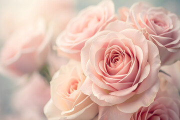 Soft Blush Pastel Rose Dreams