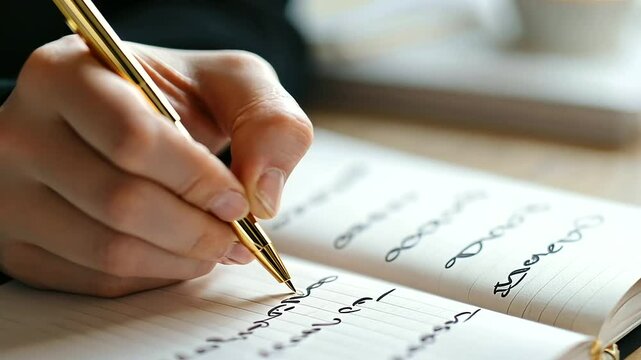 Notebook with hypothesis written and underlined for study purposes