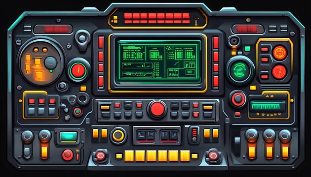 Futuristic Control Panel Interface.