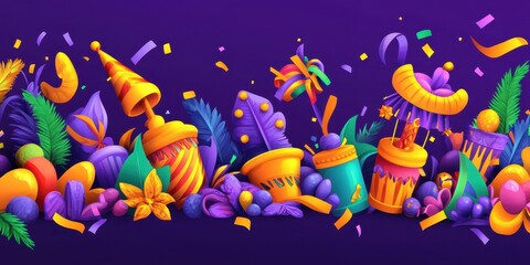 Fototapeta premium Mardi Gras Banner