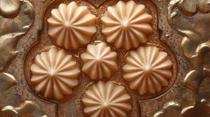 indian sandesh with festive mold