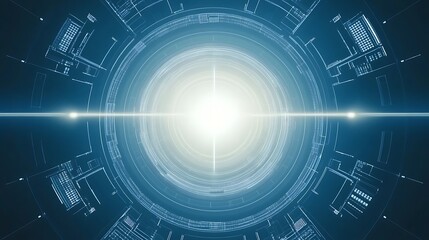 Obraz premium Futuristic Digital Tunnel.