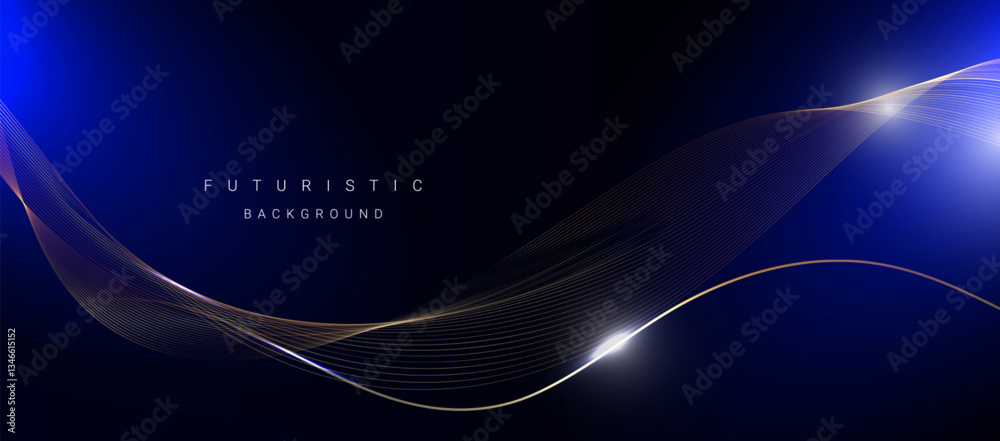 Wall mural abstract elegant glossy flowing line background vector
