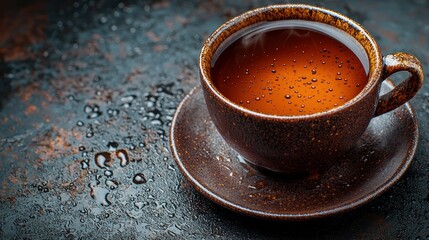 Warm, steaming cup of tea