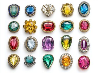 collection of jewelly gemstone