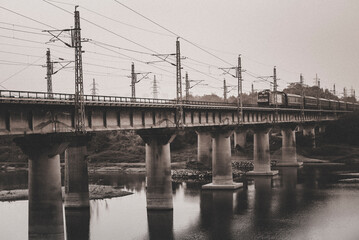 Various bridge buildings and urban roads