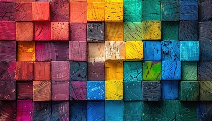 colorful wooden crates