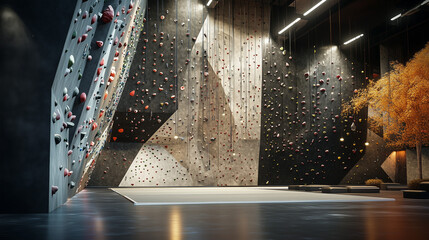 modern climbing gym in the city