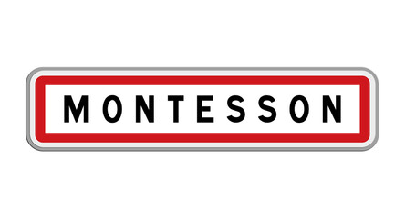 Fototapeta premium Panneau de Montesson, Yvelines, Île-de-France