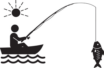 Fototapeta premium fisherman icon or logo isolated sign symbol vector illustration - high quality black style vector icons 